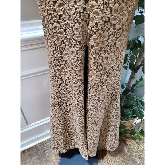 Goodtime USA Brown Polyester Sweetheart Neck Short Sleeve Formal Maxi Dress S - Picture 7 of 12